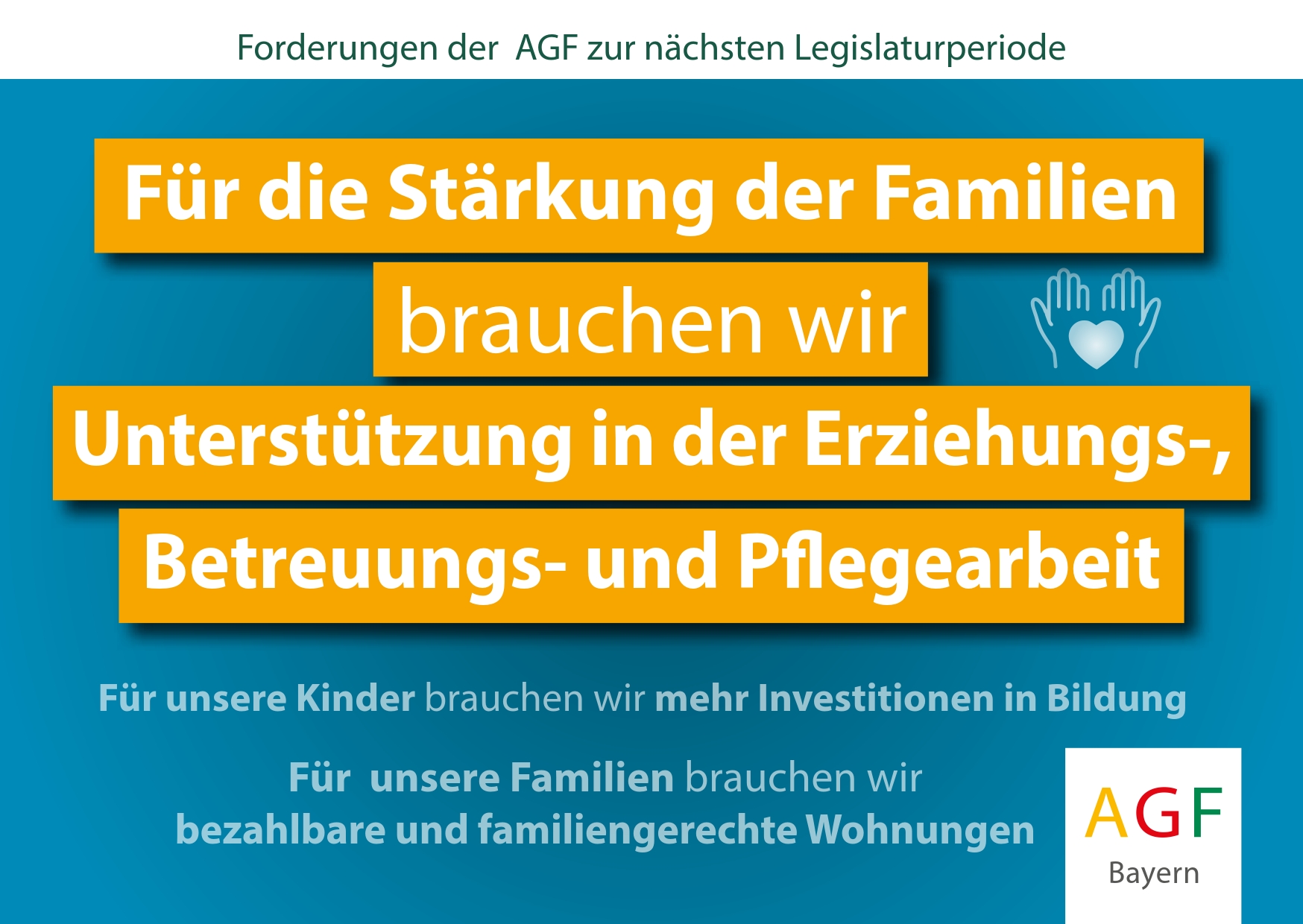 AGF Postkarte - Stärkung der Familien